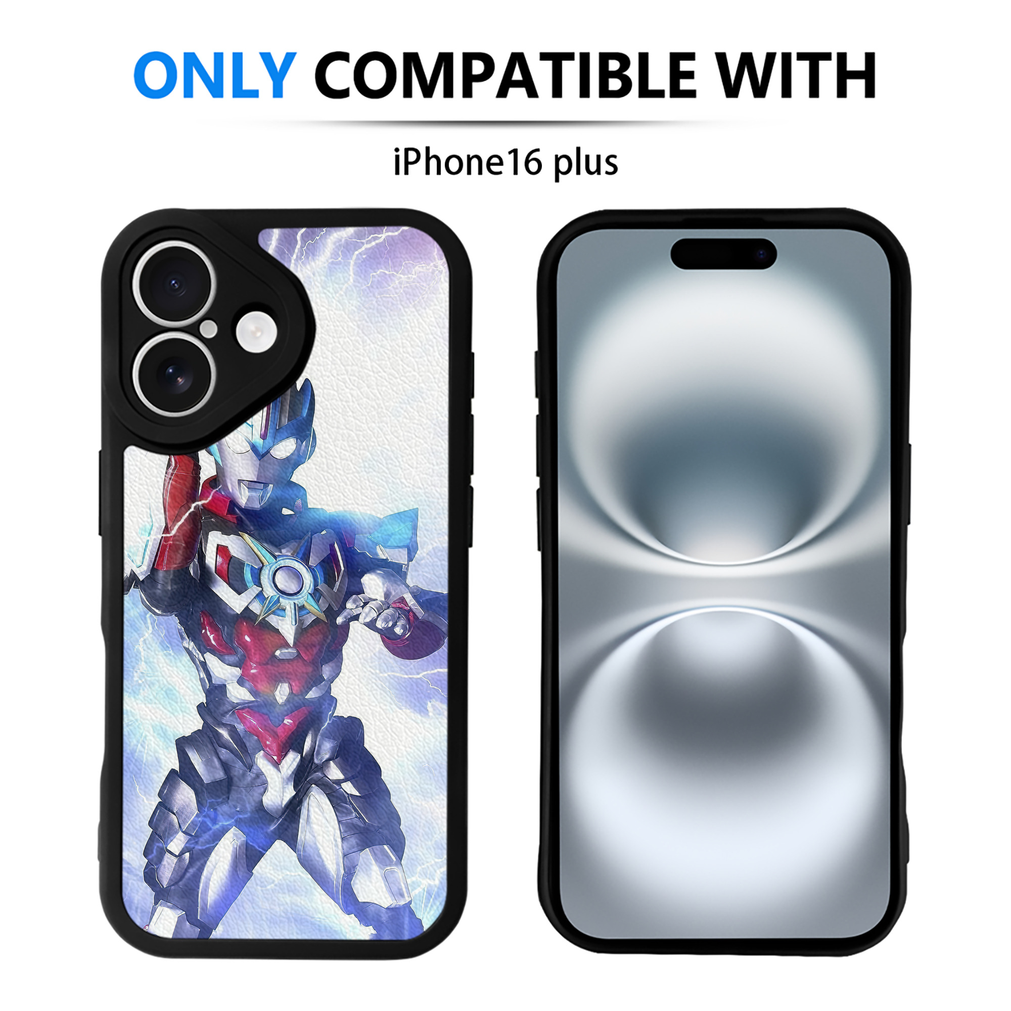 （画像用） ウルトラマン Ultraman 【iPhone 16シリーズ対応】シリコンスマホケース（レザー調） 材質：シリコン